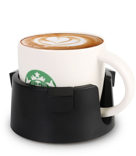 컵 받침대 머그잔 책상 테이블 부착형 다용도 컵홀더, 1개, 블랙