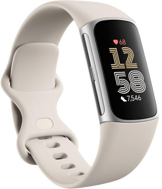 심박수 GPS 프리미엄 멤버십 건강 도구 포함 핏비트 차지 6 피트니스 트래커 도자기실버