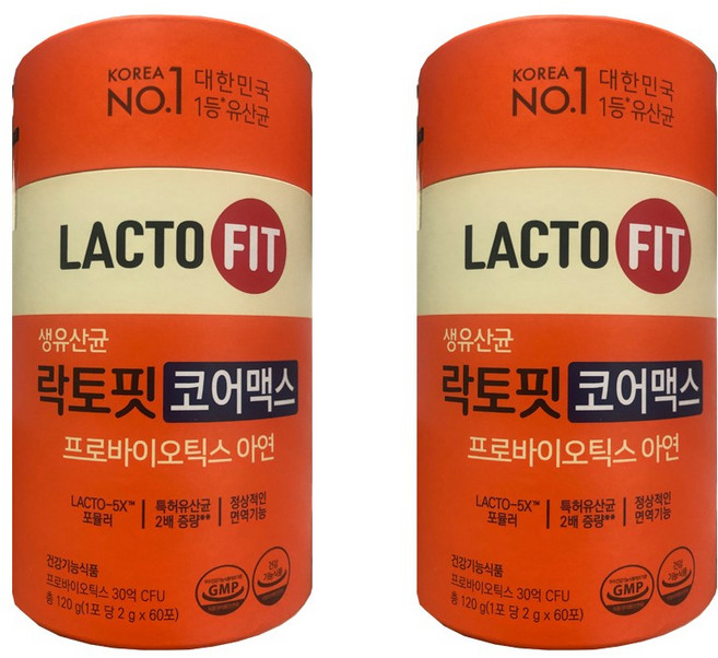 락토핏 종근당건강 생유산균 코어맥스, 120g, 2박스