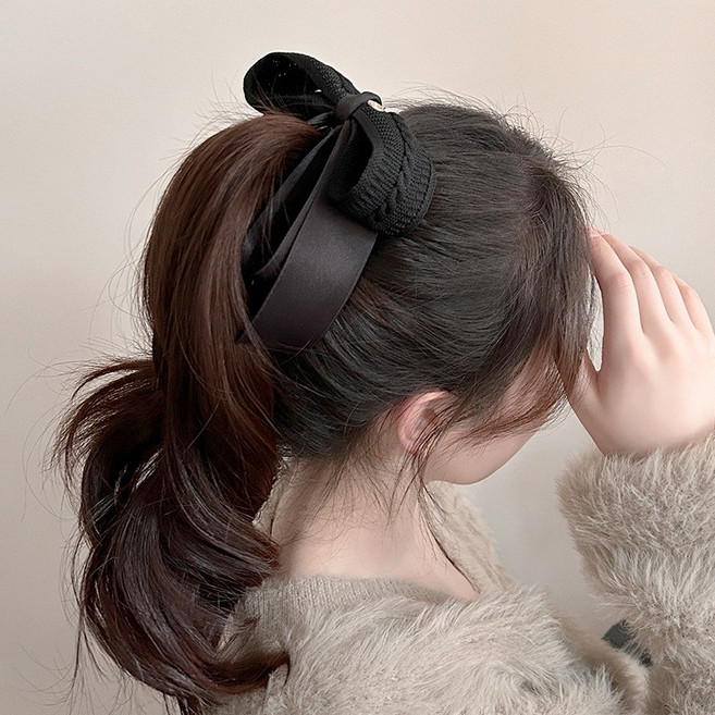 ZMBIRD 여성 예쁜 리본 바나나핀 대형 N187