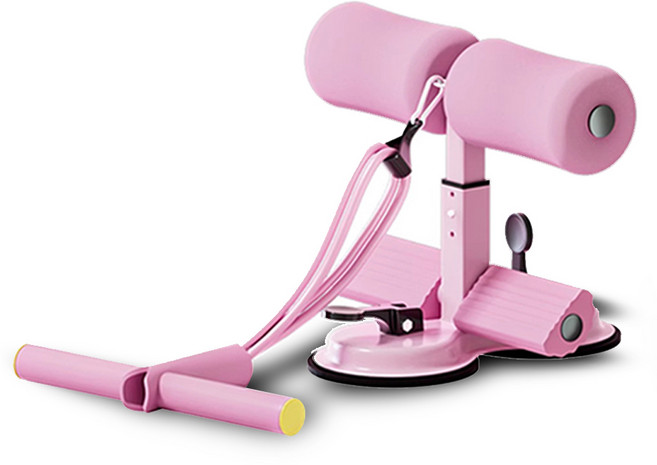 홈트레이닝 윗몸일으키기 보조기 복근운동기구 헬스소품 휴대용 더블 빨판, 1개, 핑크