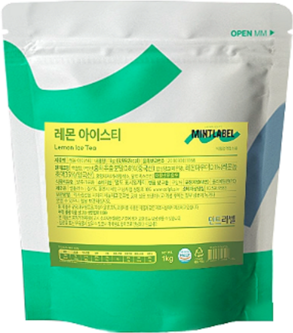 민트라벨 레몬아이스티 파우더, 3개, 1개입, 1kg