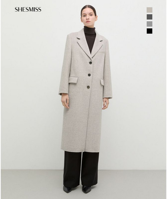 쉬즈미스 울 싱글 핸드메이드 롱 코트 SWHCTP41110