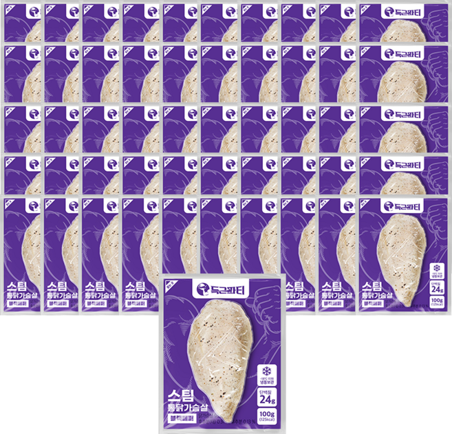 득근파티 통 닭가슴살 블랙페퍼, 50개, 100g