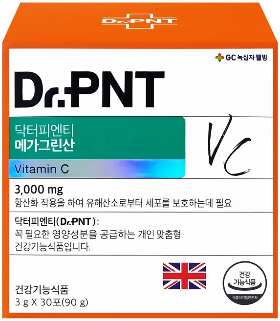 닥터피엔티 메가그린산 비타민C 3000mg 메가도스전용 비타민C, 90g, 1개 - 쿠팡