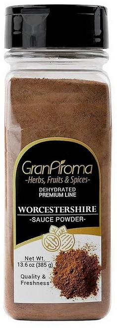 GranAroma 우스터셔 소스 파우더 짭짤하고 톡 쏘는 맛 마리네이드 수프 및 구운 고기용 시즈닝 (385.6g(13.5온스) 200782, 13.6 Ounce, 1, 385.6g