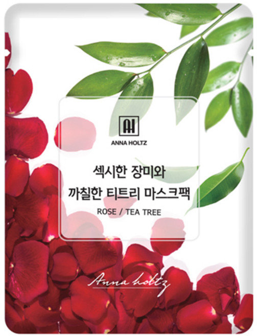 안나홀츠 섹시한 장미와 까칠한 티트리 천연 순면 마스크팩 1일1팩 에센스 듬뿍 시트팩, 1개입, 1개