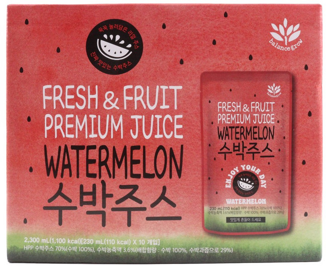 코스트코 밸런스그로우 수박주스 230mL, 10개