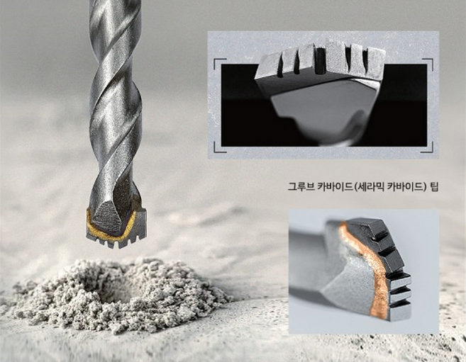 세라믹 팁 카바이드 비트 멀티 다용도 콘크리트 SR-KB 규격, 12MM, 1개