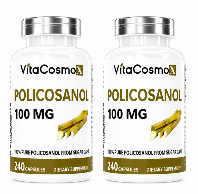 VitaCosmoX 폴리코사놀 100mg 천연 사탕수수 추출 200정, 2개, 240정