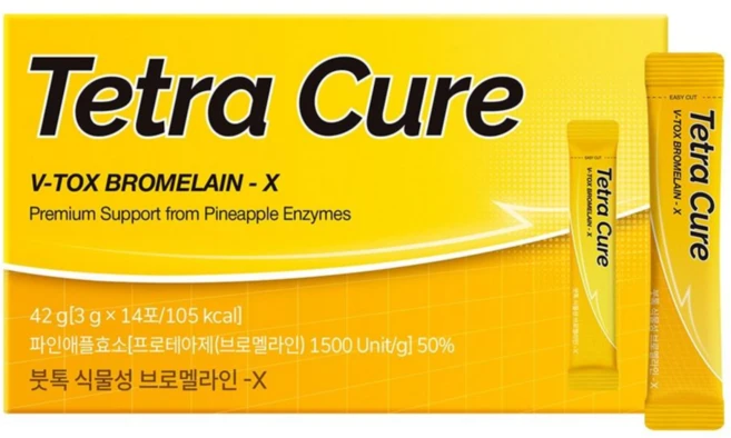 테트라큐어 붓톡 식물성 브로멜라인-X, 1박스, 42g - 쿠팡