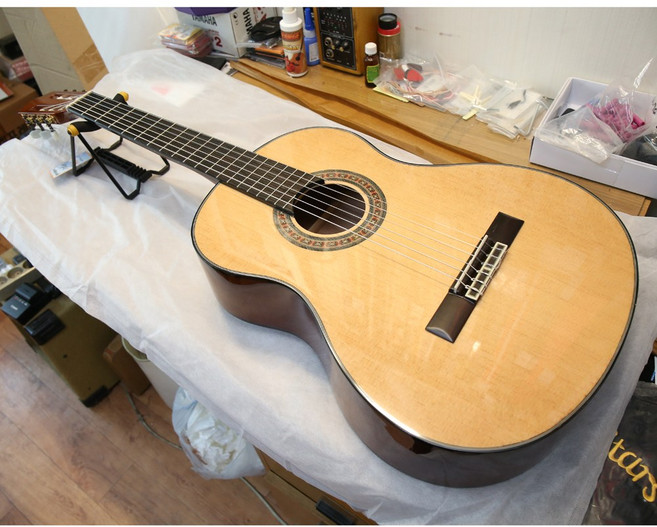 오봉 클래식기타 518 520 523 초등학생부터 중급자까지 입문용 여성용 튜너 발판, 오봉OC-518(초보자용)-쿠션빵빵가방, 1개