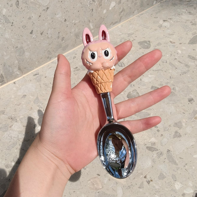 可愛卡通冰淇淋勺子 套裝, 1個, 拉布布勺子