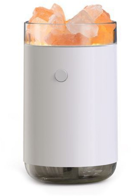 Vissko아이디어 주전자 가습기 염석 디퓨저, 흰색 화려한 소금 돌