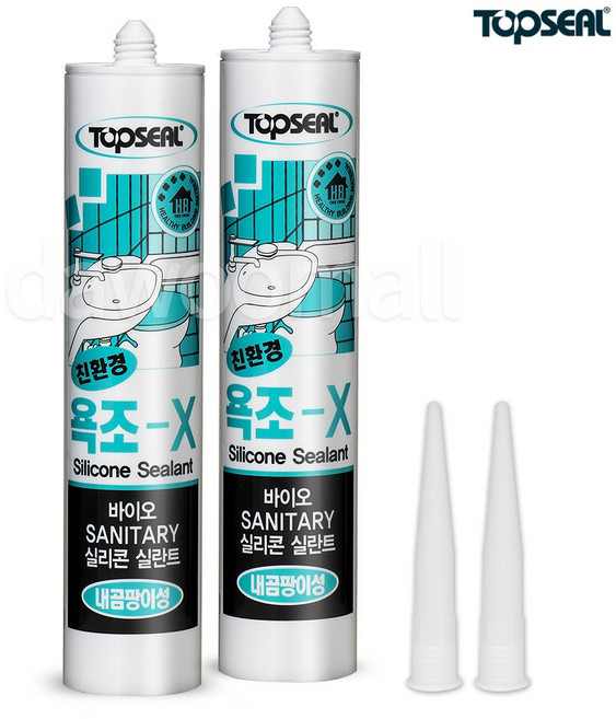 친환경 바이오실리콘 욕실 주방 항균 욕조X 실리콘 2개 (노즐2개포함), 욕조X 백색, 1세트