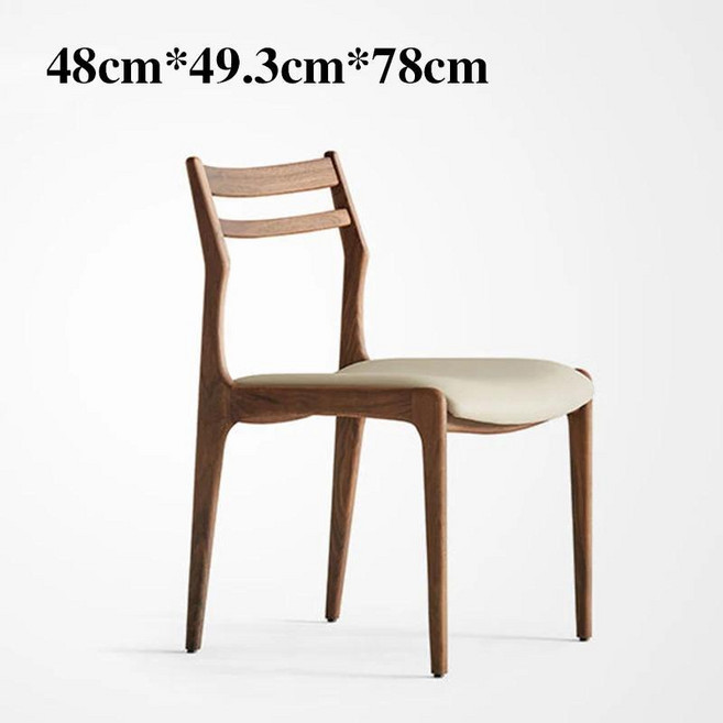 북유럽 단단한 나무 식사 의자 천 예술 가정용 등받이 테이블 현대 가구, 1개