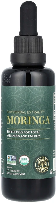 Global Healing Raw Herbal Extract Moringa 2 fl oz (59.2 ml), Global Healing, Raw Herbal Ext, 1개 - 쿠팡