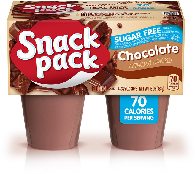 스낵팩 푸딩 초콜릿 4개입, 368g, 1개