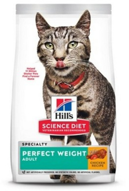 힐스 어덜트 고양이 사료 건식사료, 다이어트(체중유지), 1.36kg, 1개