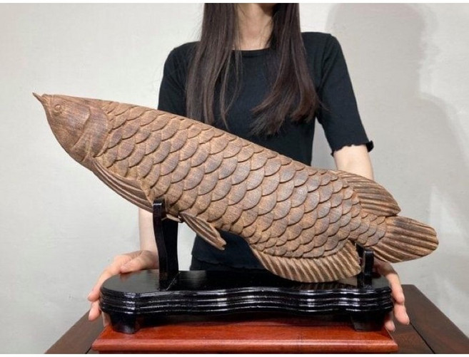 木雕魚雕塑, 黑