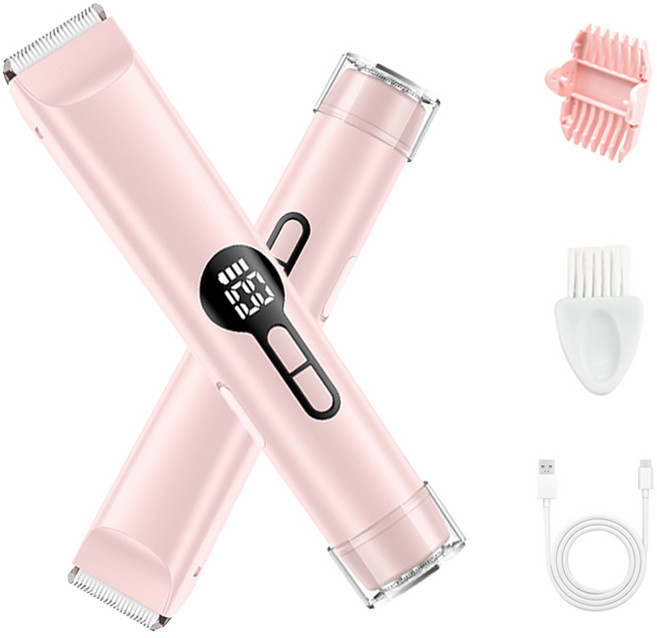 LUCENTIQUE 여성용 전동 바디면도기 쉐이버 비키니라인 트리머 듀얼헤드, 전기면도기, JS-508