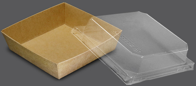 커피세븐 (종이용기) 샌드위치트레이 용기 18호 - 500개/1박스, 뚜껑