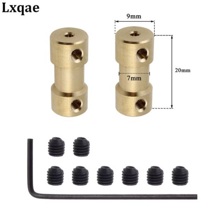 황동 리지드 모터 샤프트 커플링 변속기 조인트 커넥터 슬리브 어댑터 2mm 1 세트, 18 3mm-3mm