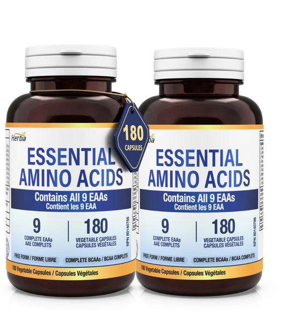 필수 아미노산 9종 180베지캡슐 EAA BCAA 단백질 허바 캐나다, 2개, 180정 - 쿠팡