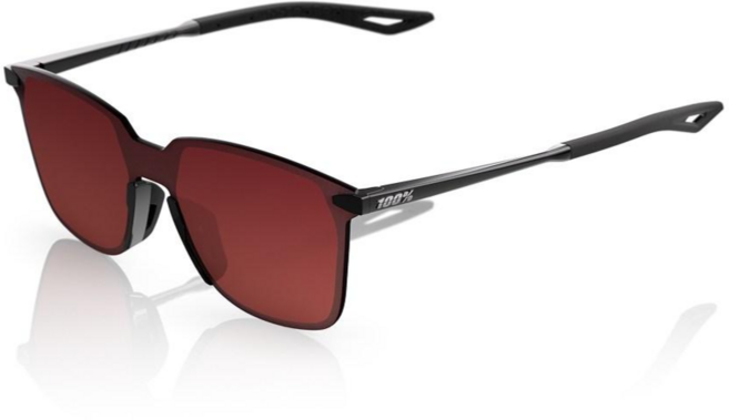 백퍼센트 100프로 레제르 스퀘어 폴리쉬드 블랙 / 브라운레드 미러 렌즈 야구 러닝 자전거 골프 등산 미러 라이프 스타일 선글라스, 1개