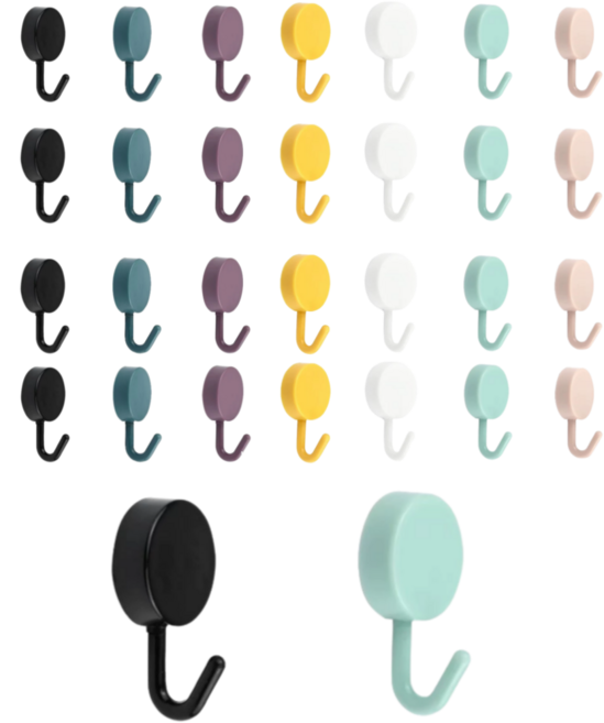 루미에르 무타공 후크 홀더 걸이 만능 초강력 접착식 30p, 30개, 혼합색상