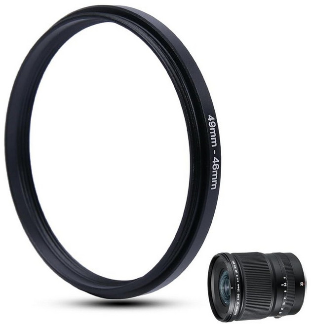 금속 스텝 다운 링 필터 어댑터 - 52mm 49mm 모든 UV CPL ND 렌즈 후드 나사 등과 호환 가능, 49mm to 46mm, 1개