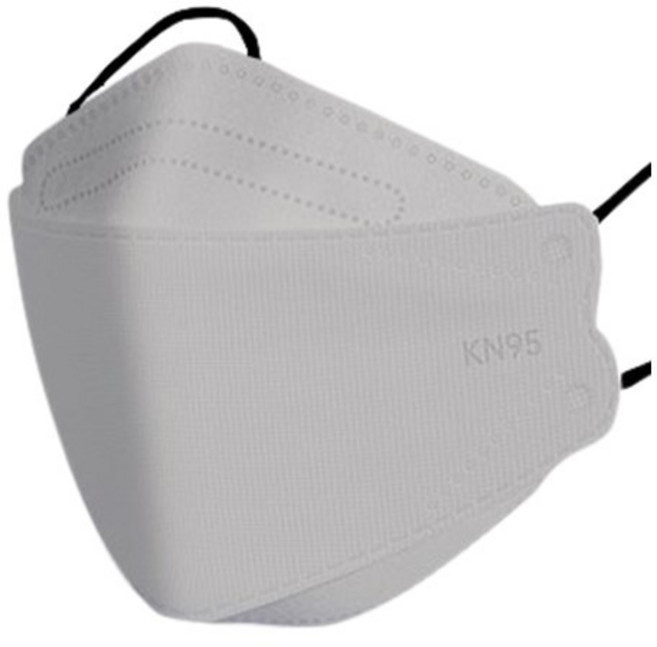 KN95 魚型口罩 莫蘭迪色 3D立體 小臉修飾 成人防塵透氣口罩 韓版時尚MASK, 1個, 隕石灰 1 片