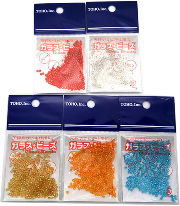 토호 글라스 비즈 구슬 소 천평 사비키 자작 채비 소품, 오렌지, 1개