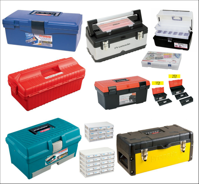 (정광) 프로메이드 공구함 멀티 공구박스 트렁크정리함 서랍형 콤비박스, J-0429(콤비박스), 1개