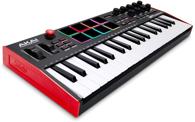 Akai Professional MPK Mini Plus - 37개의 미니 키 8개의 MPC 패드 시퀀서 MIDI/CV/게이트 I/O 음악 제작 소프트웨어 및 네이티브 악기, MIDI Keyboard only, Standard