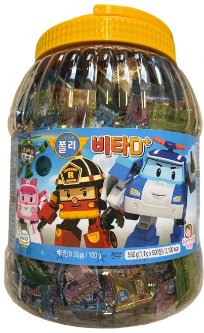 로보카폴리 NEW 비타 D+, 500정, 1개 - 쿠팡