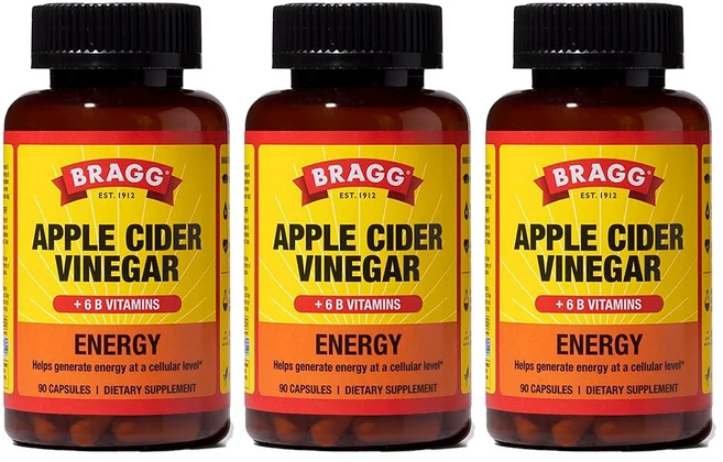 브래그 애플사이다비니거 애사비 90캡슐 3개 사과식초 애플사이다비네거, 90정 - 쿠팡
