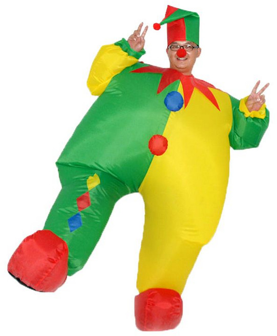 크리스마스 코스프레 광대 에어슈트 삐에로 풍선옷 공연 무대 할로윈, 사진색상, 1개