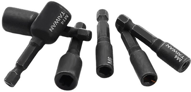 드릴비트 M10비트 탭 다이 소켓 어댑터 143939 육각 섕크 스퀘어 드라이버 m4 m5 m6 m8 m10 m12 m14 파워 드릴용 나사 탭 탭핑 척, 5mm-1pc, 1개