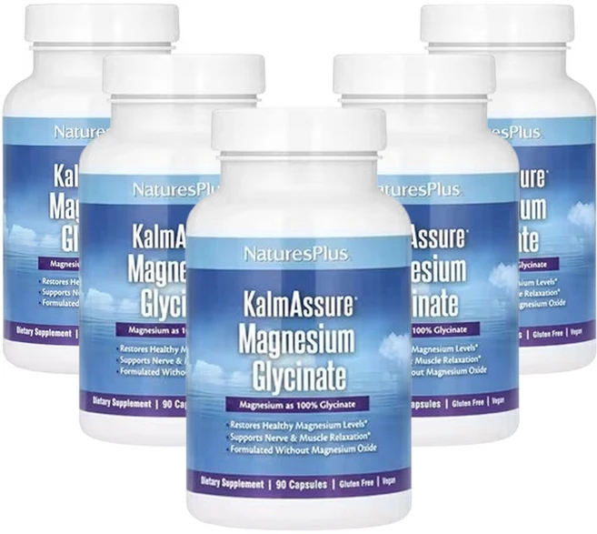 네이쳐스플러스 KalmAssure 마그네슘 글리시네이트 90캡슐캡슐 1정당 70mg), 5개, 90정 - 쿠팡