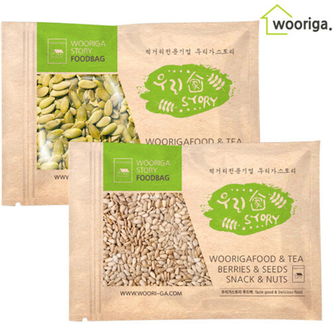 해바라기씨 (불가리아산) 1kg + 호박씨 1kg, 1세트, 2kg