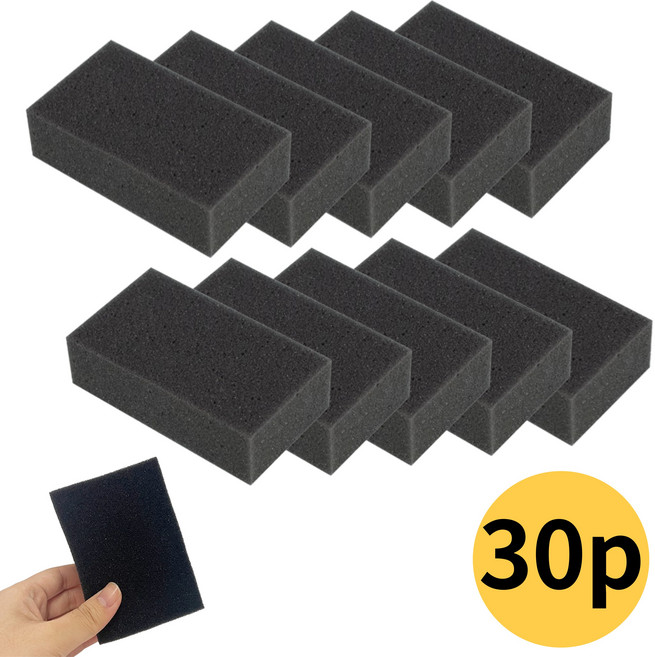 GLOW 미용실 스펀지 얼굴 머리카락 털이 헤어 스폰지, 30개, 블랙