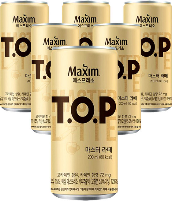 동서 맥심 티오피 마스터라떼 200ml 6입, 6개