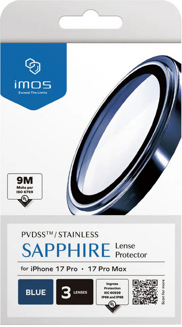 imos 藍寶石鏡頭保護貼 嚴選外框 金屬框 鏡頭貼, 1個