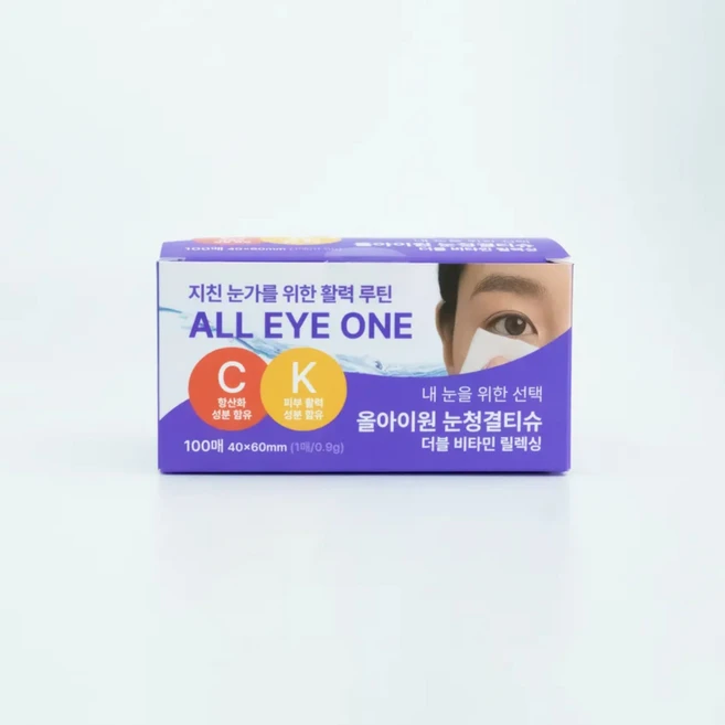 코튼데이 올아이원 눈청결티슈 더블비타민 릴렉싱 눈꺼풀세정제 눈이물감 눈닦는티슈, 90g, 100개 - 쿠팡