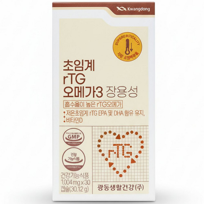 광동 초임계 rTG 오메가3 장용성 1004mg, 3개