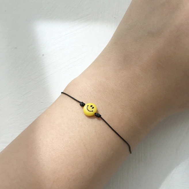 SANS 소원 매듭 비즈 원석 실팔찌 만들기 DIY 키트, 1개, 9.스마일