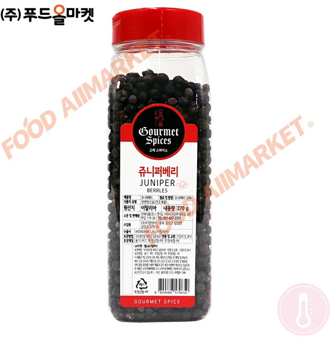 푸드올마켓_ 고메스파이스 쥬니퍼베리 270g-대용량, 1개, 270g - 쿠팡