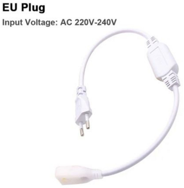 조광기 스위치가있는 AC 전원 플러그 공급 장치 COB LED 스트립 조명용 와이어/코드 110v 220v EU 288led/m 360led/m 케이블, [06]NO Switch EU 220V EU, 1개