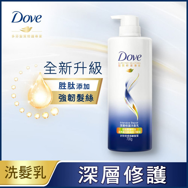 Dove 多芬 滋養柔嫩沐浴乳 抗菌養膚益生元配方, 1個, 深層洗髮精700g, 700g